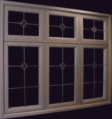 Combination of windows with 2” brickmould — product illustration