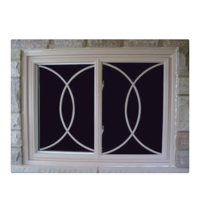 Single slider window with 1-1/4” brickmould — product illustration
