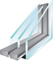 Triple pane cutaway icon