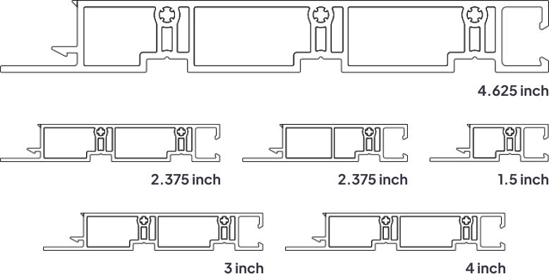 Jamb sizes — product illustration
